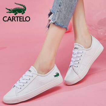 カルティクロコダイル(CARTELO)おしゃれで快适な女性靴のチエ-ンドル百合kaju Aruスジ-ズ通気性の軽い白い靴韩国版シンプロの靴の子供0033白38