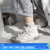 アリア・キャノン・ショウ女子学生韓国版百合高帮白靴女春新款底板靴女ins原宿风网红白灰39(普通サズでやってみます)