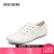 Skechers凯奇新款女史白靴ワンタッチ/WHT 38.5(やや大半のサズ)