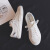 バンドの白い靴の女子靴は、2020年秋の新商品です。百合流行の布靴の子供の白いキャンバスの秋の白40