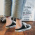 2020夏の新型キャノンウェルズ女性の韩国版百乗insのまま者のハ-フーブと香港风の靴の板の靴の布の靴の黒37