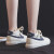 回力女靴高幇キャノン2020秋新型フュージョンブーツ白靴百合板ブセット342 m/浅蓝